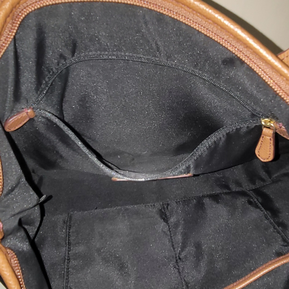 Coach Black Tote with Brown Trim - Picture 8 of 10